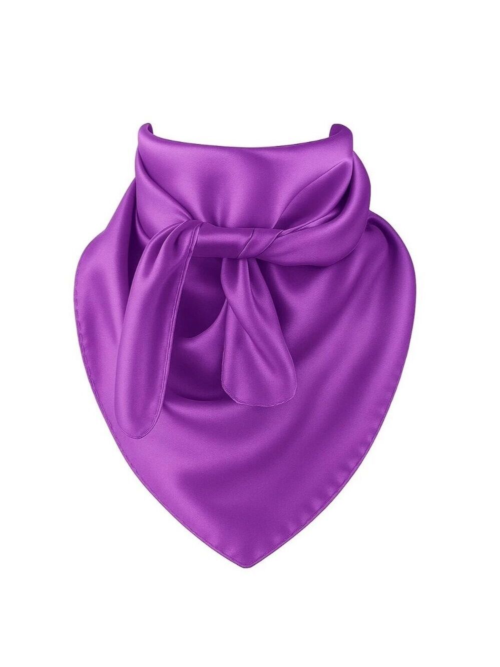 Violet Purple Wild Rag Scarf 35x35 Satin Western Cowgirl Cowboy Bandana